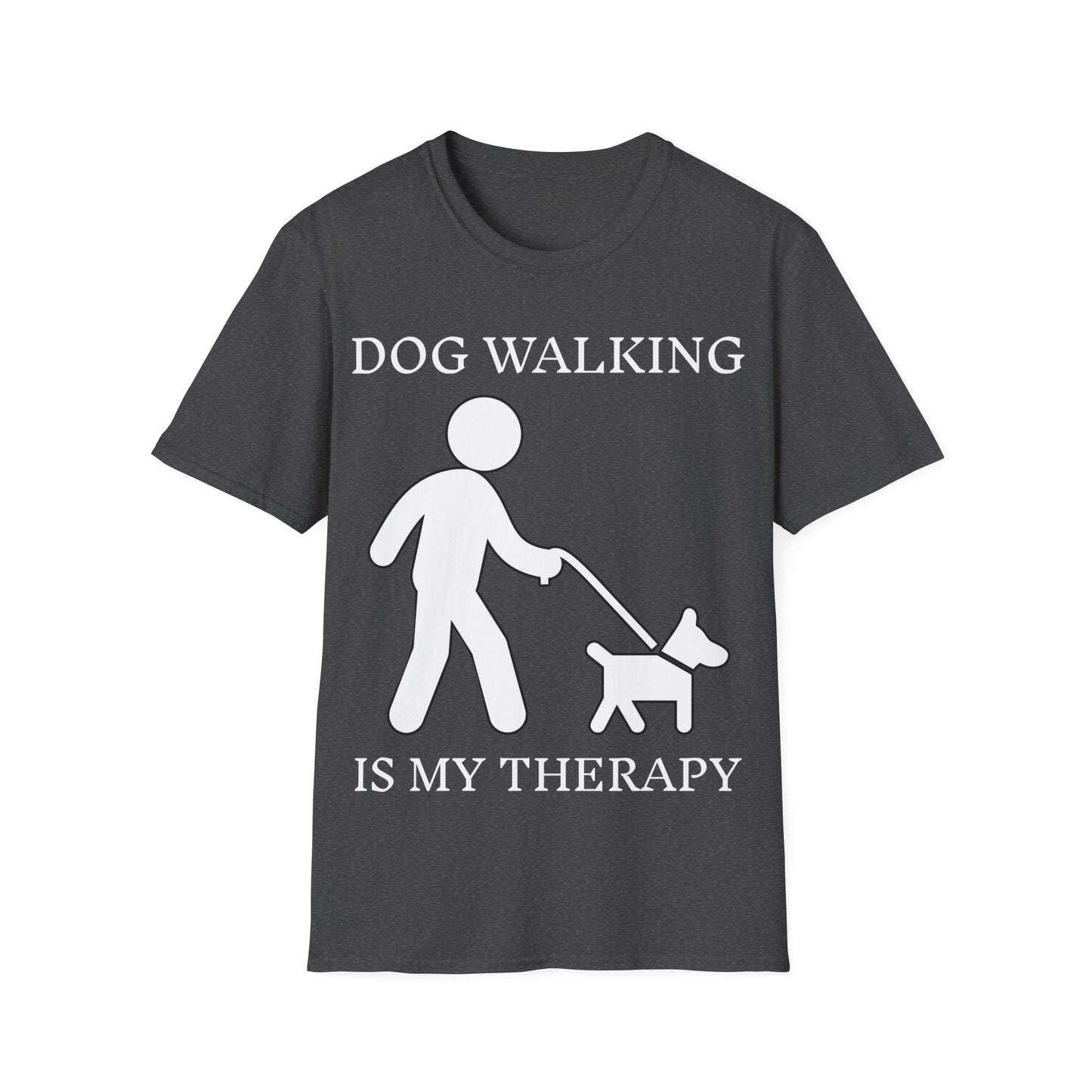 Unisex Softstyle T-Shirt, Dog walking is My Therapy Tee