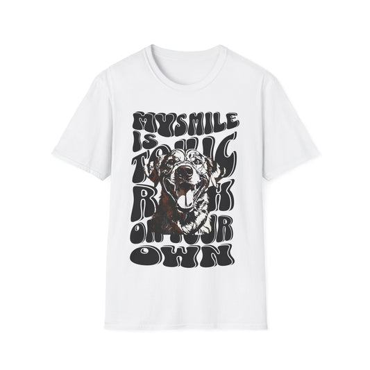 Unisex Softstyle T-Shirt, My Smile Is Toxic Risk On Your Own Dog Tee