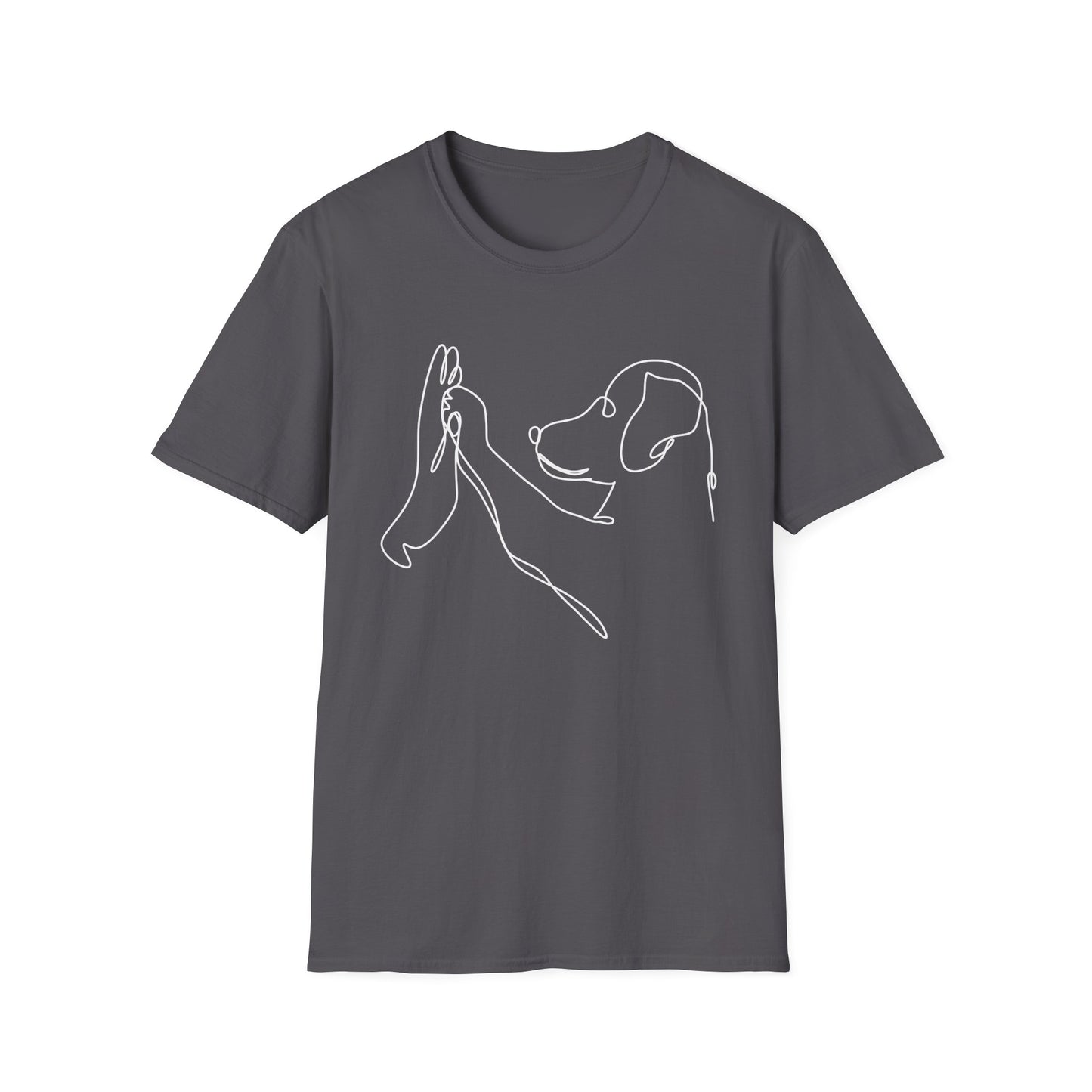 Unisex Softstyle T-Shirt, Minimalist Design Dog Love Tee