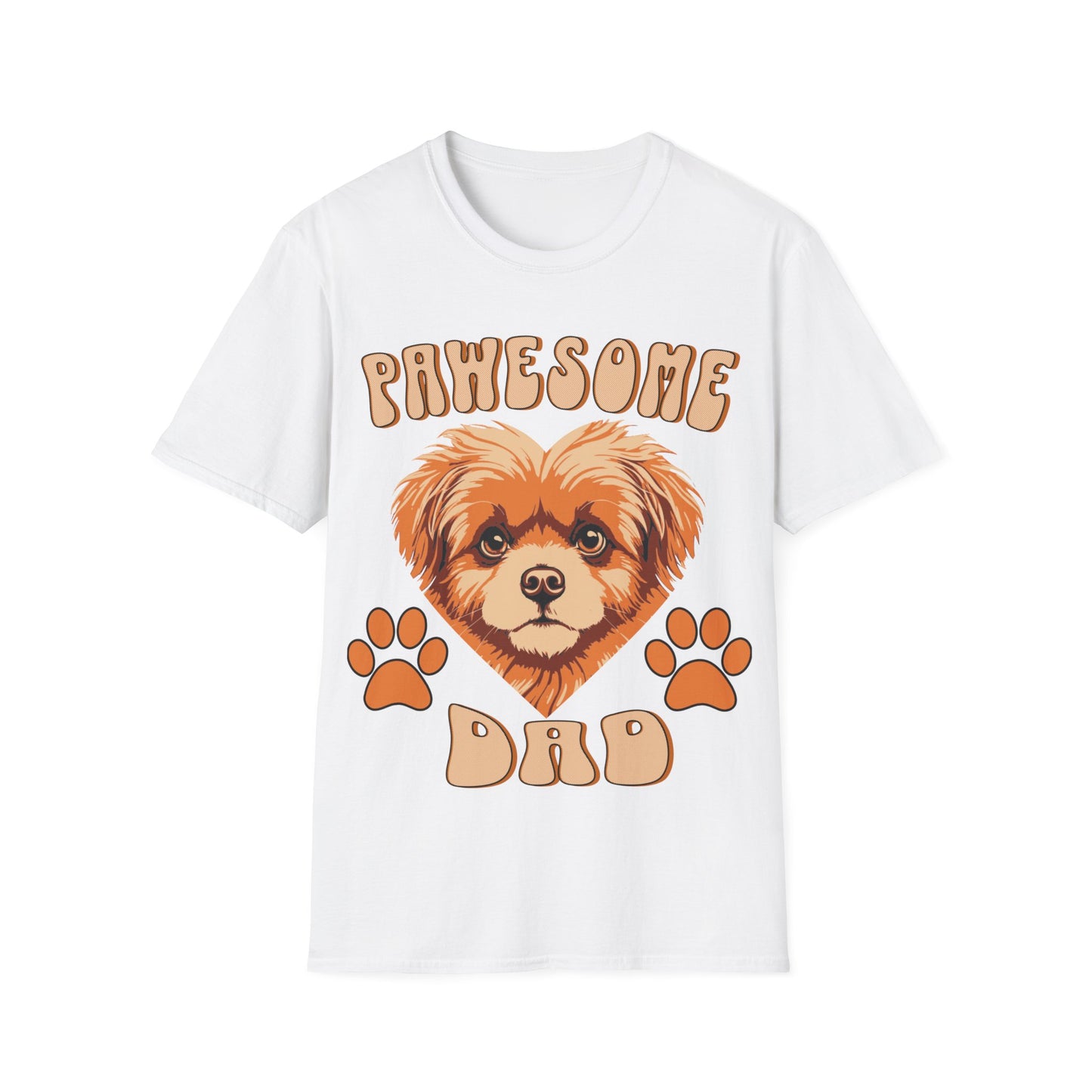 Unisex Softstyle T-Shirt, Dog Love, Pawesome Dad