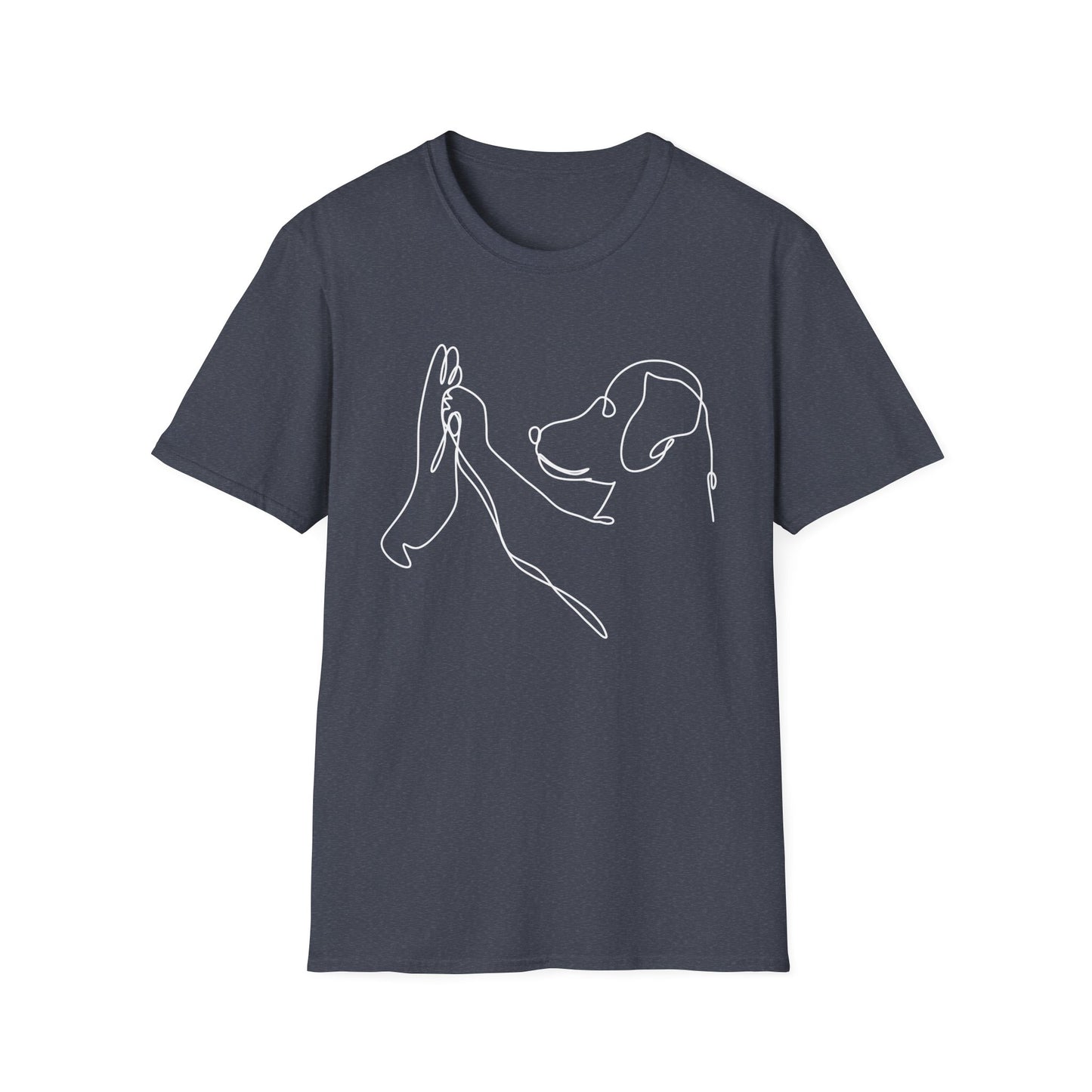 Unisex Softstyle T-Shirt, Minimalist Design Dog Love Tee