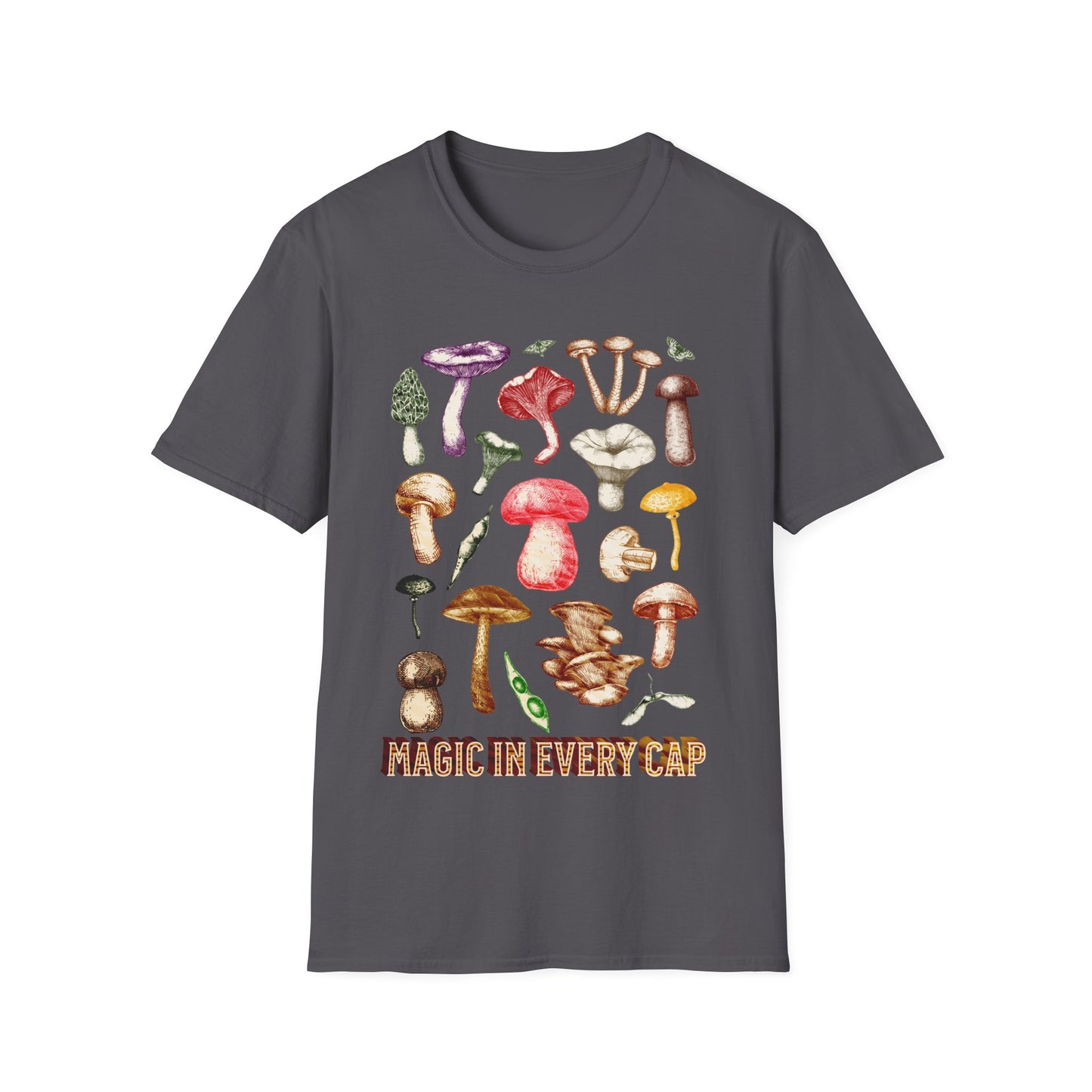 Unisex Softstyle T-Shirt, Magic In Every Cap, Mushroom Tee