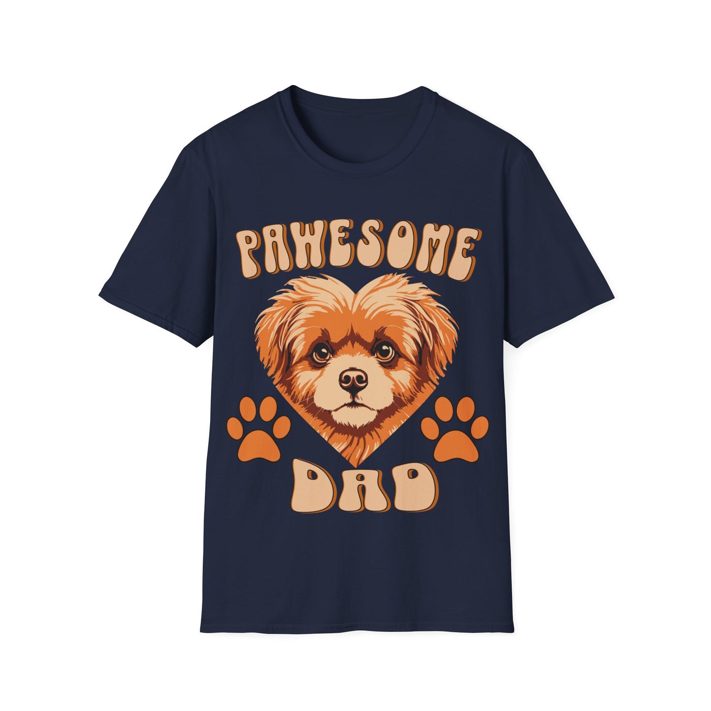 Unisex Softstyle T-Shirt, Dog Love, Pawesome Dad