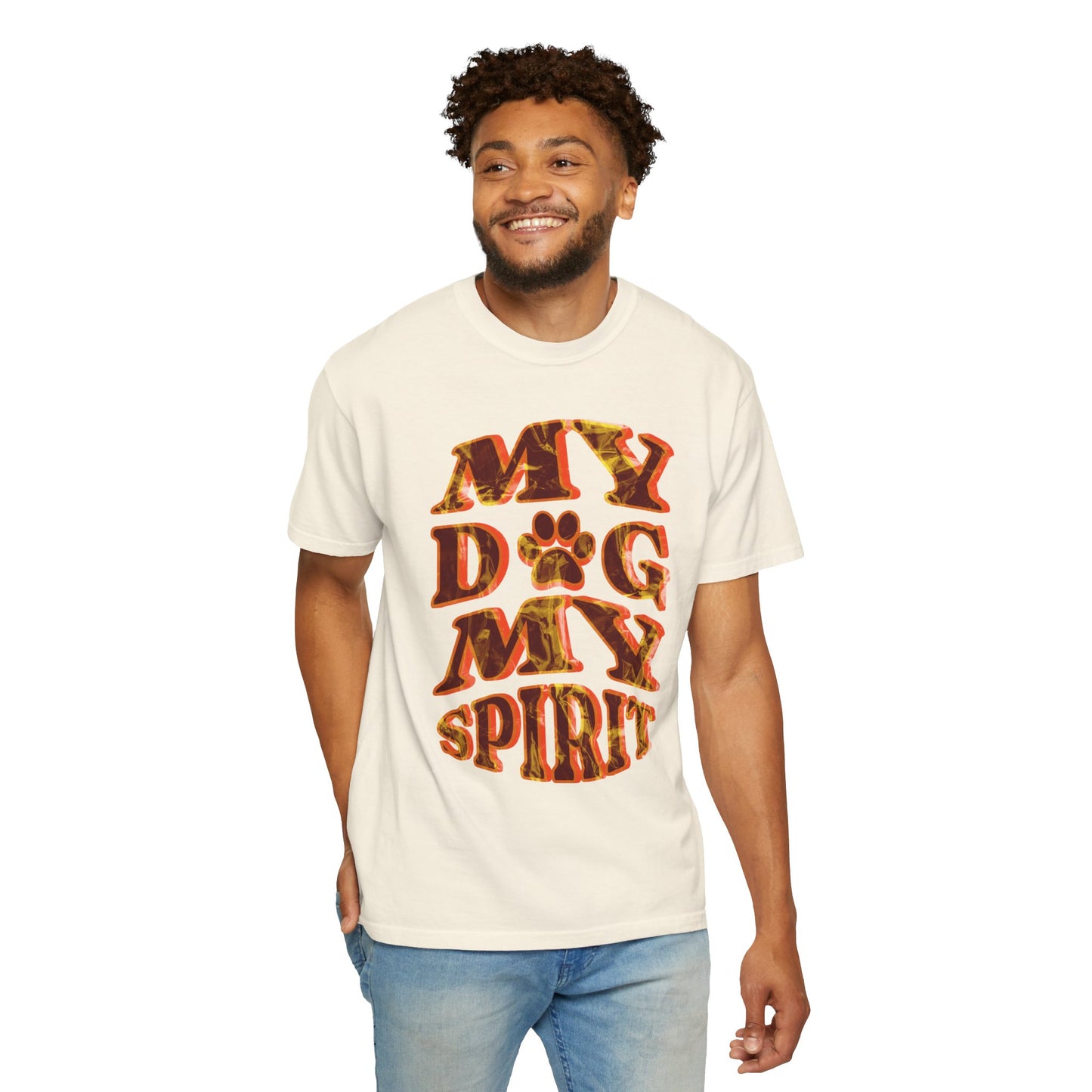 Unisex Garment-Dyed T-shirt, My Dog My Spirit Tee