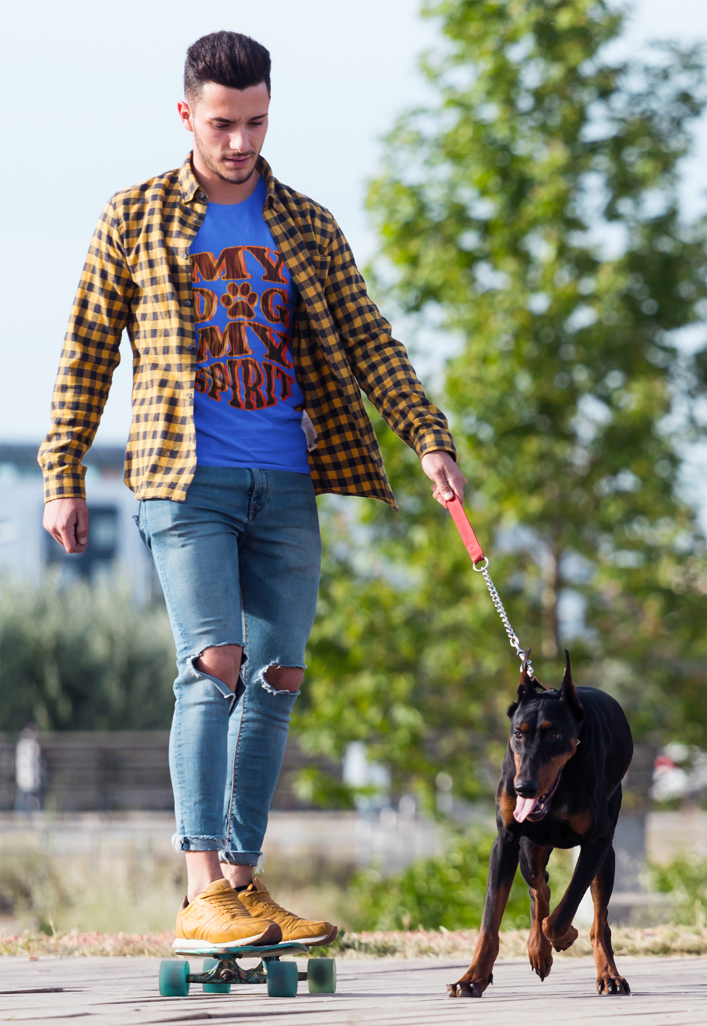 Unisex Garment-Dyed T-shirt, My Dog My Spirit Tee