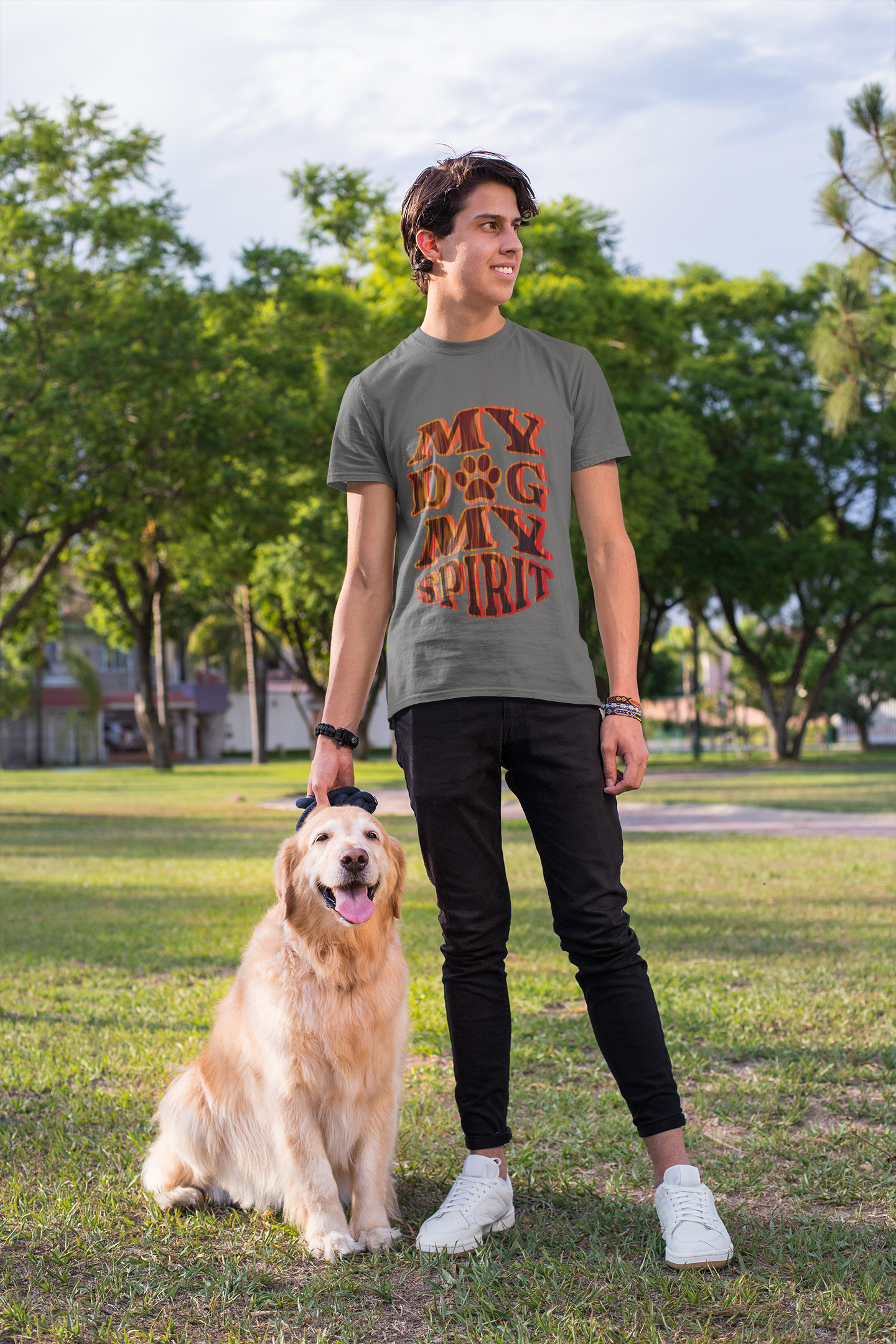 Unisex Garment-Dyed T-shirt, My Dog My Spirit Tee